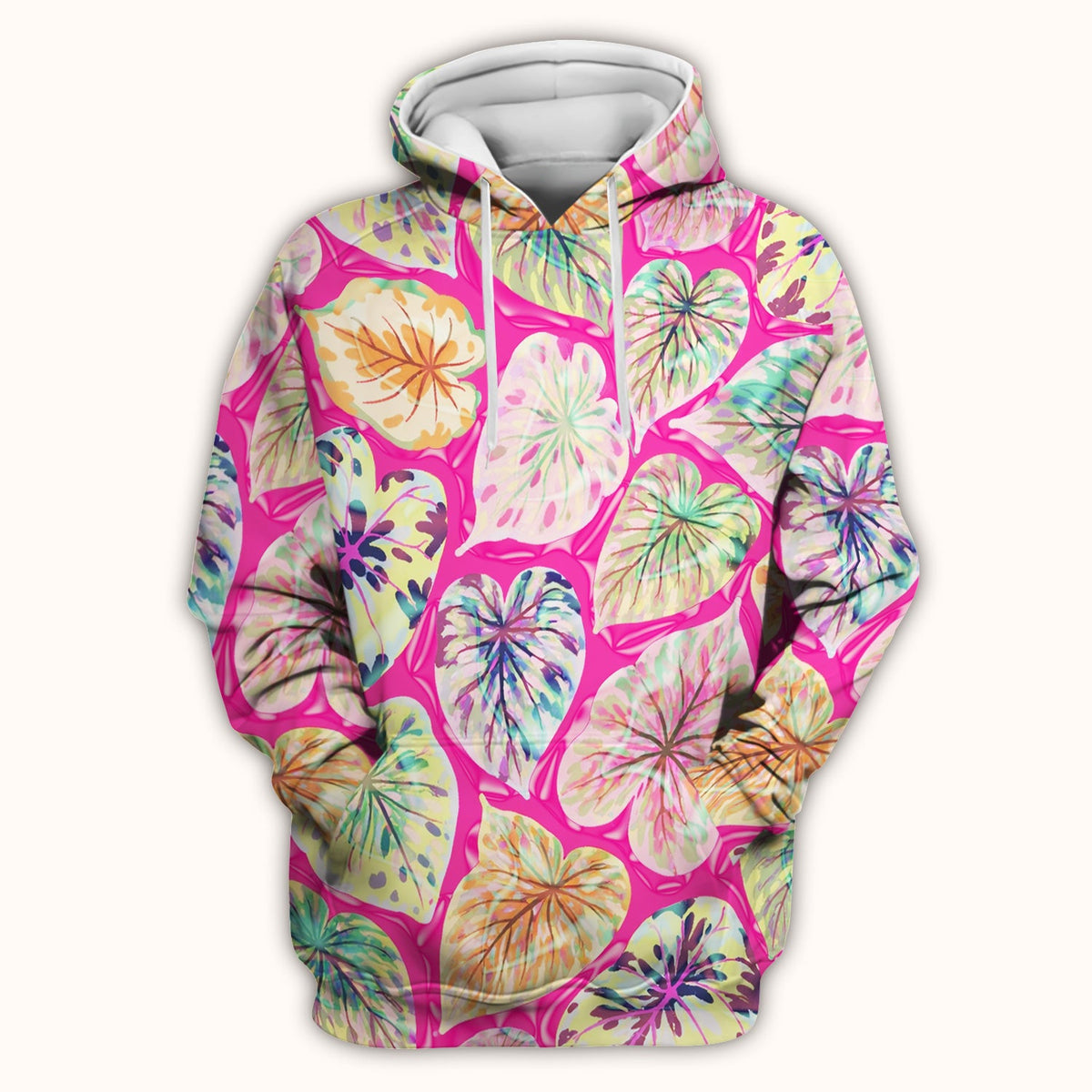 Tropical Colorful Leaf Nurse Scrub Top
