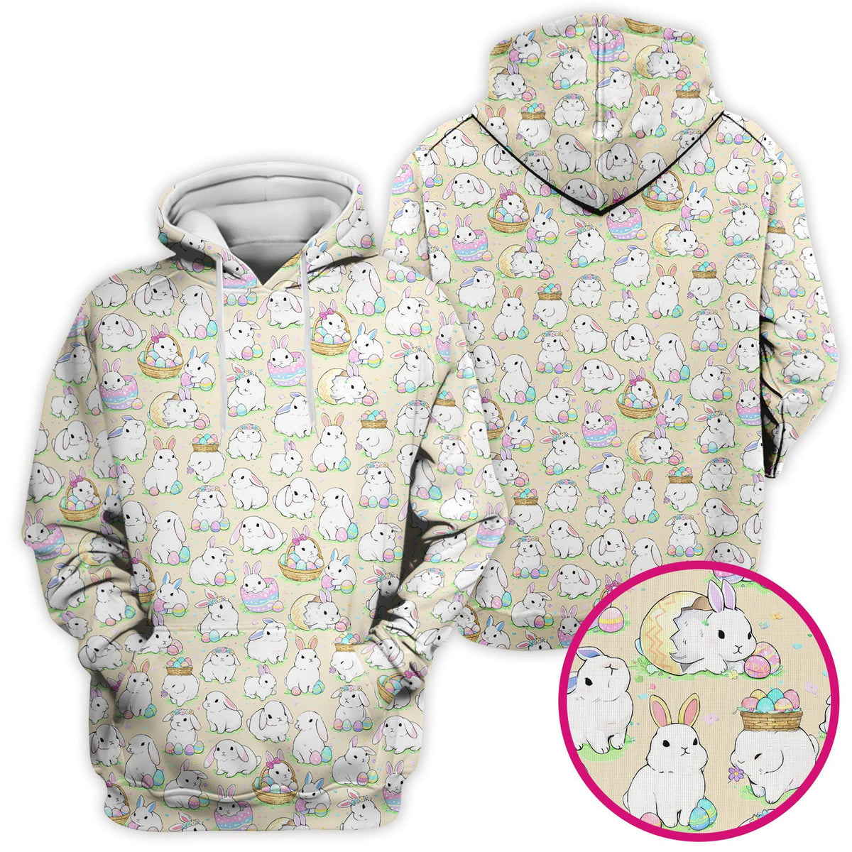 Bunny Egg Nurse Scrub Top - Easter Gift