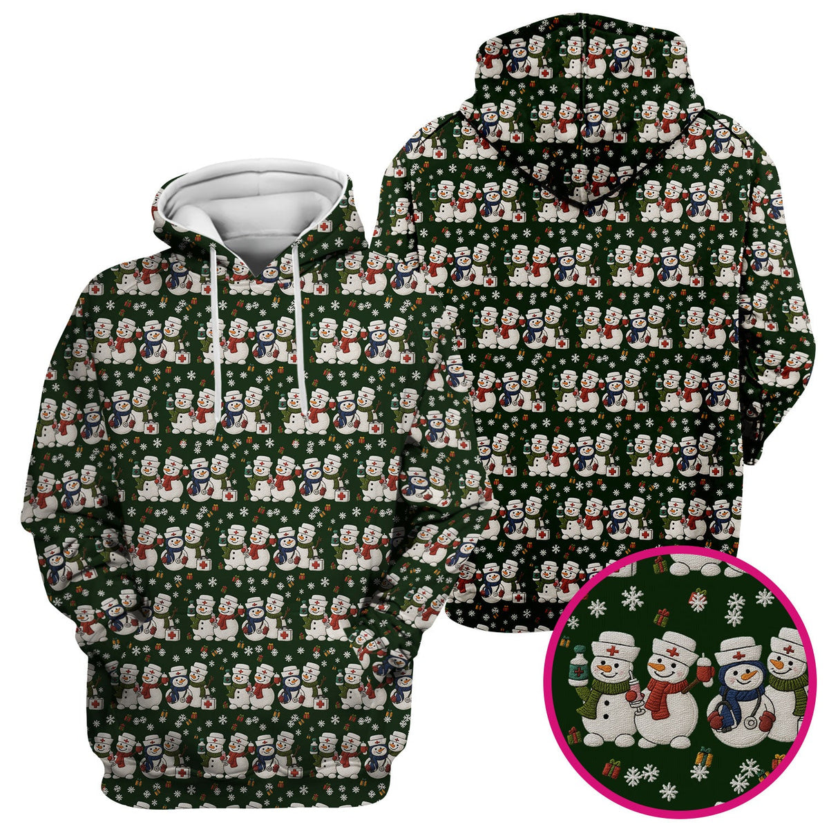 Snowman Nurse Scrub Top - Christmas Gift