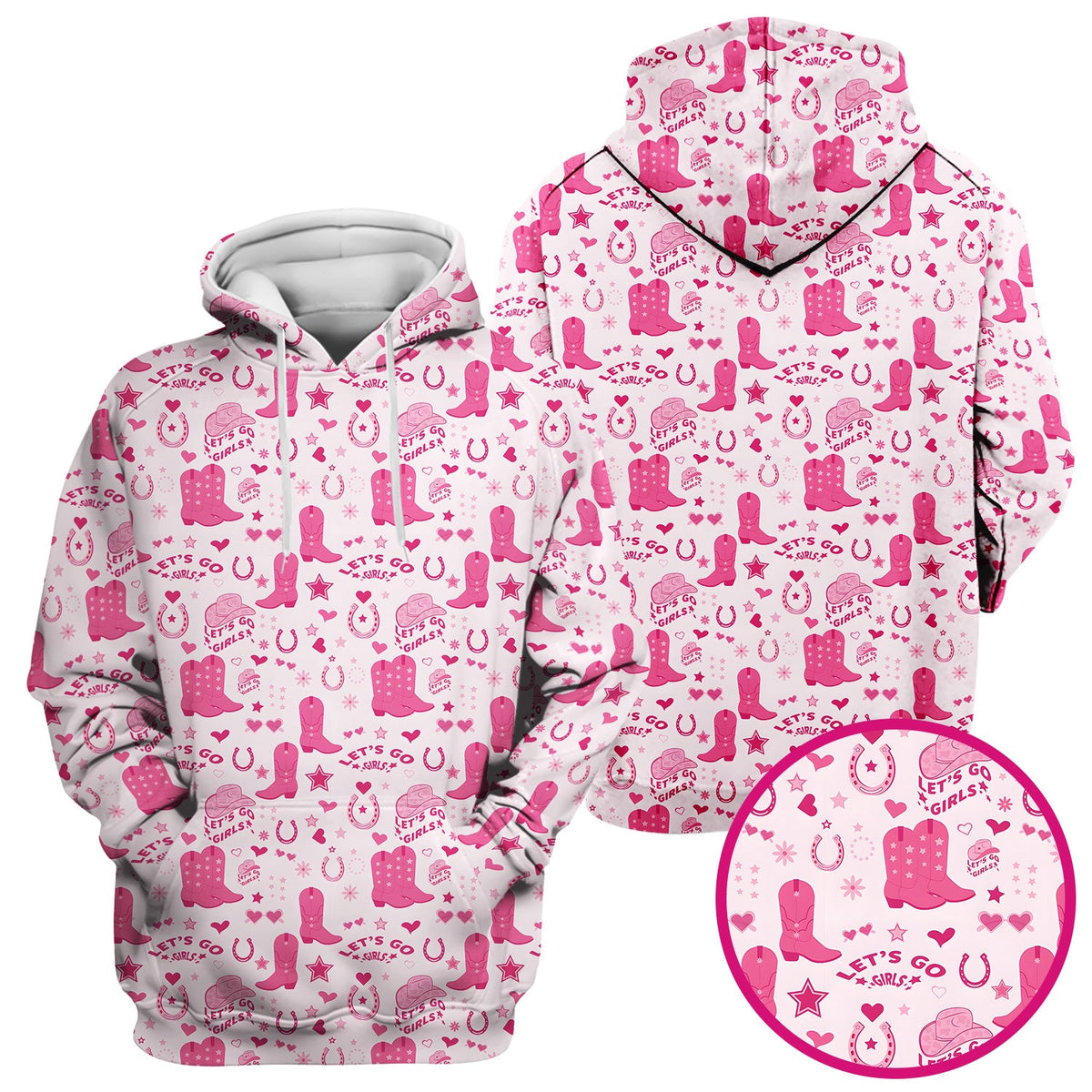 Pink Cowgirl Boots Nurse Scrub Top