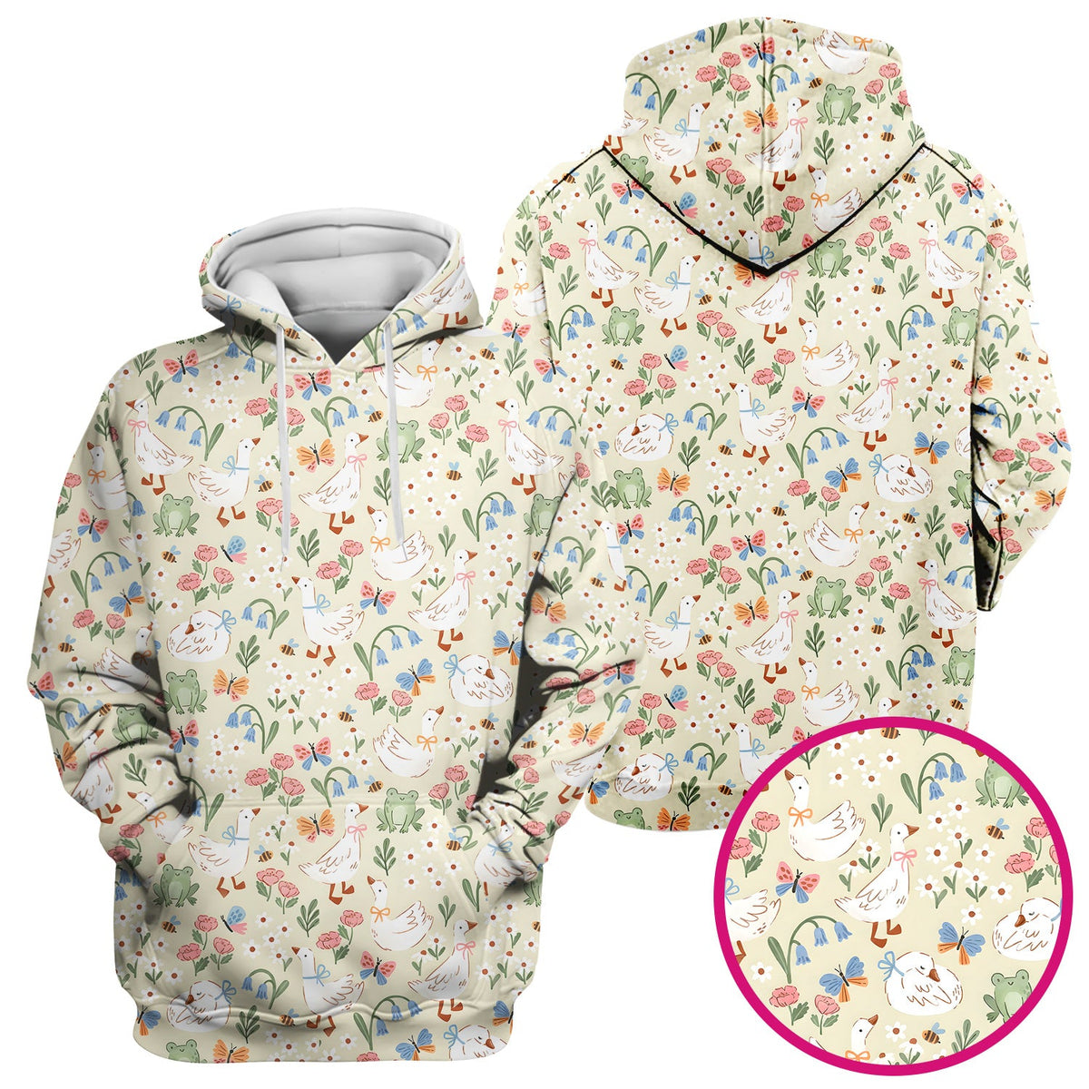 Goose Frog Garden Nurse Scrub Top