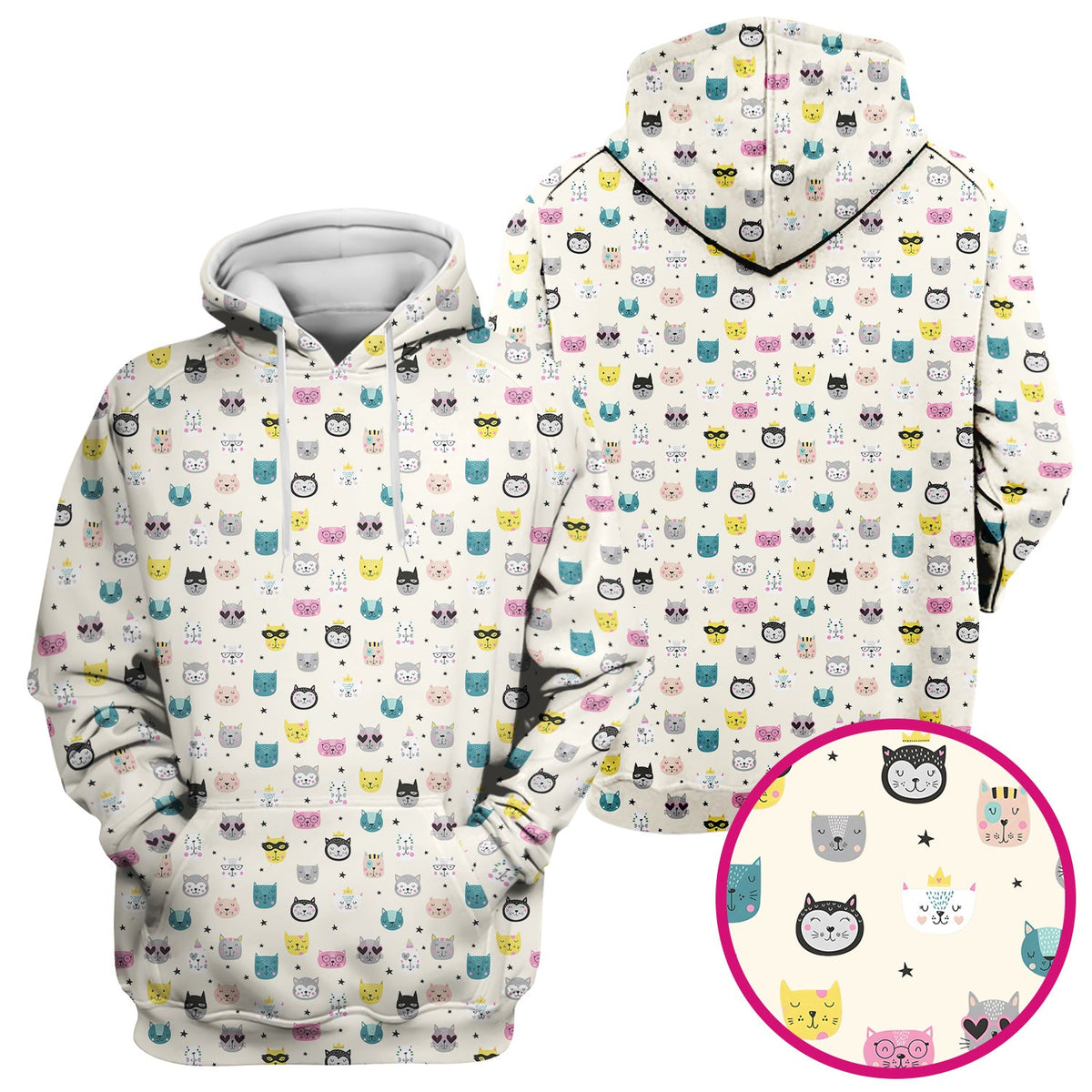 Colorful Cat Nurse Scrub Top