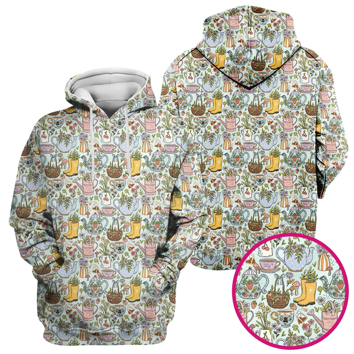 Garden Tea Party Floral Nurse Scrub Top