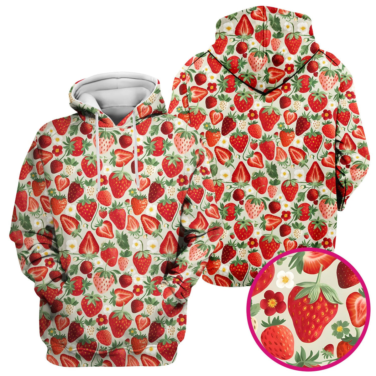 Fresh Strawberry Leaves Nurse Scrub Top