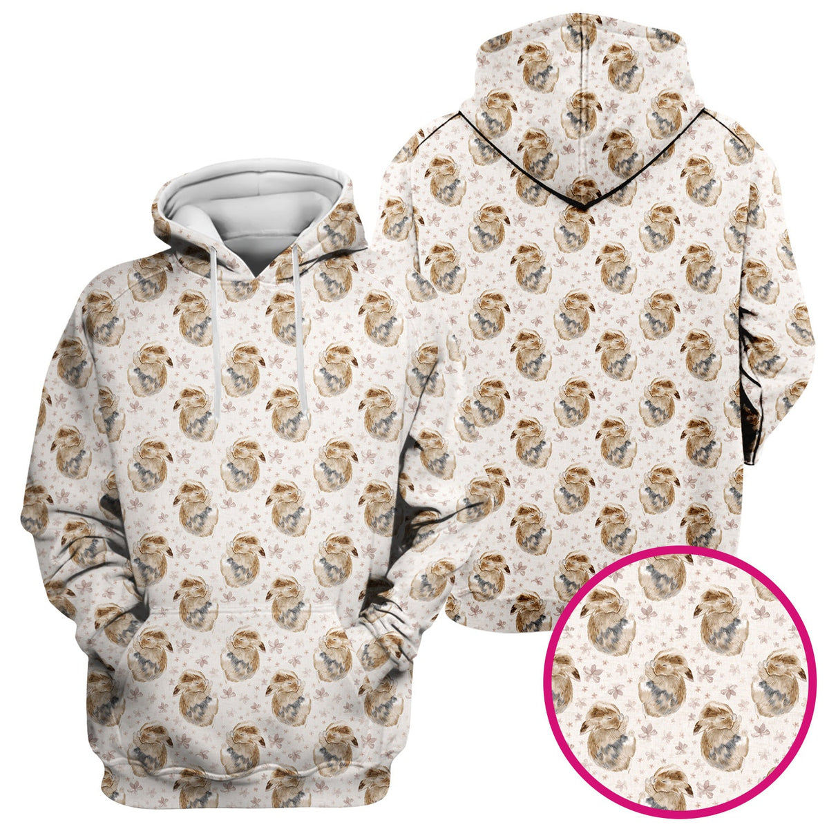 Sleeping Bunny Floral Meadow Nurse Scrub Top