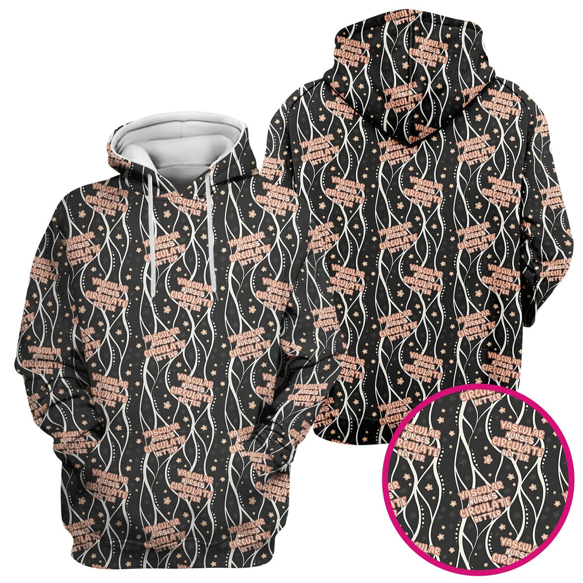 Vascular Nurse Circulation Awareness Scrub Top