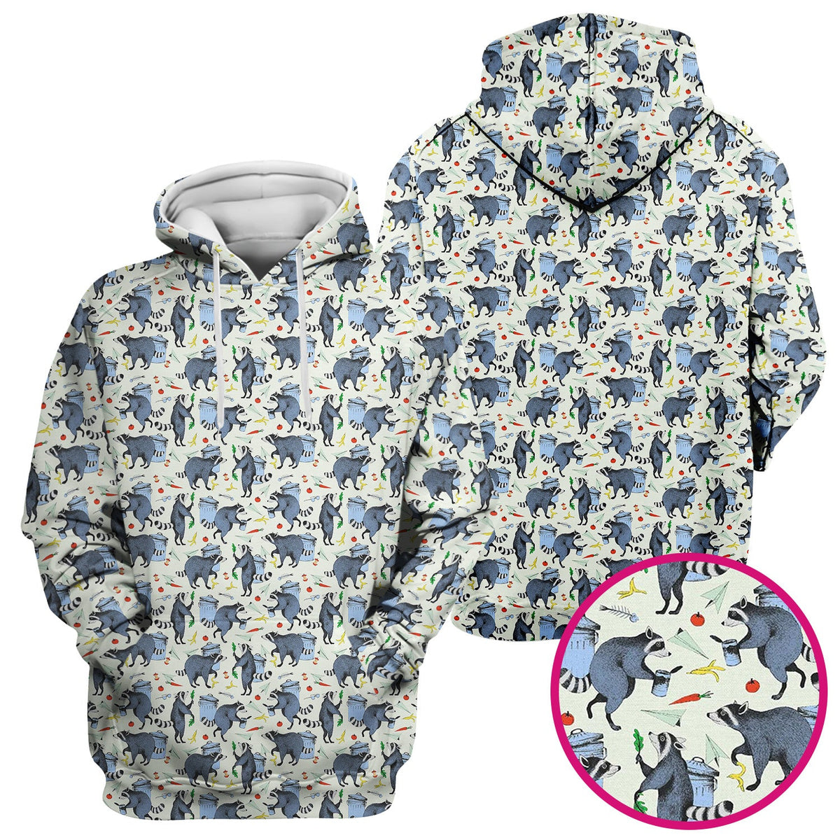 Raccoon Trash Nurse Scrub Top