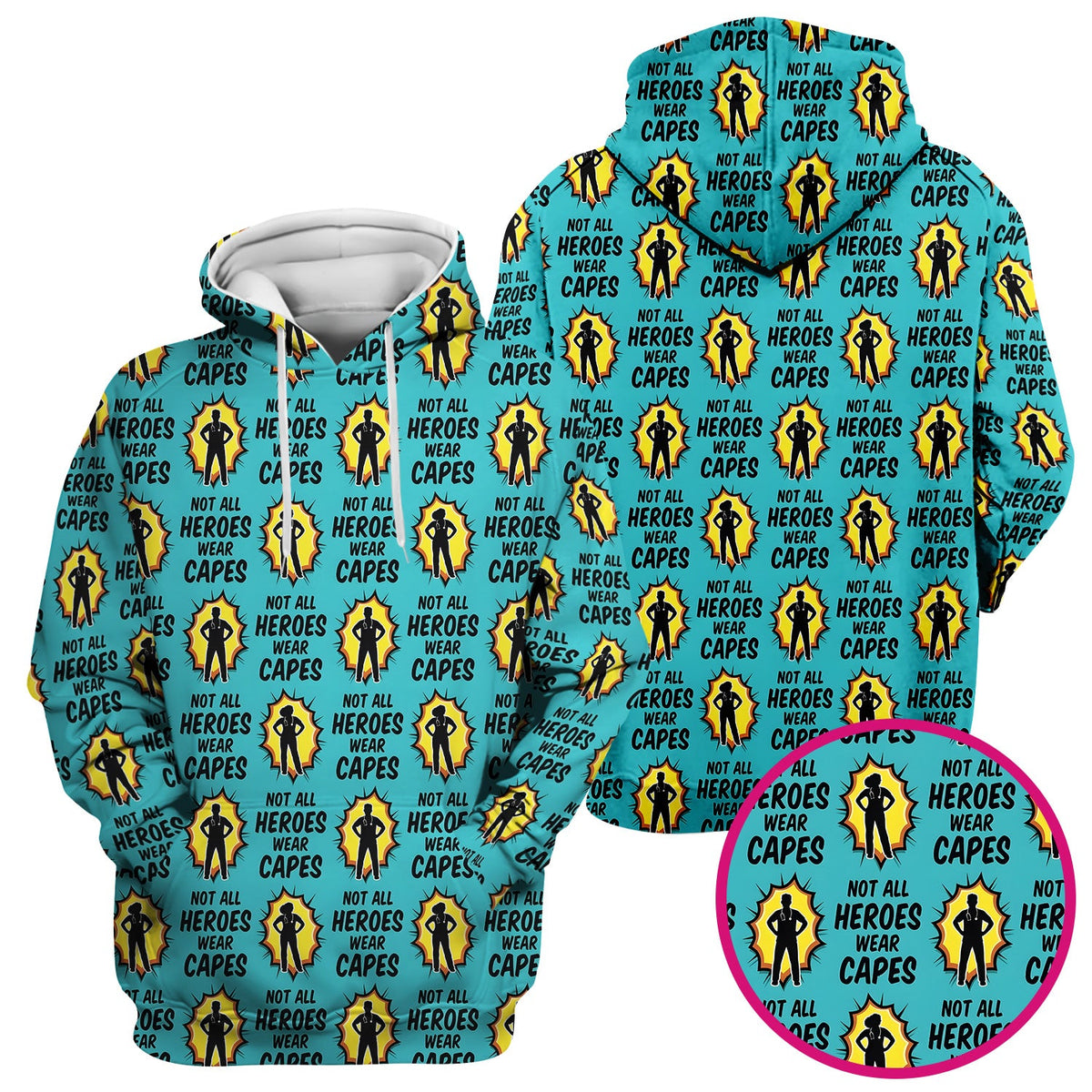Not All Heroes Wear Capes Nurse Scrub Top