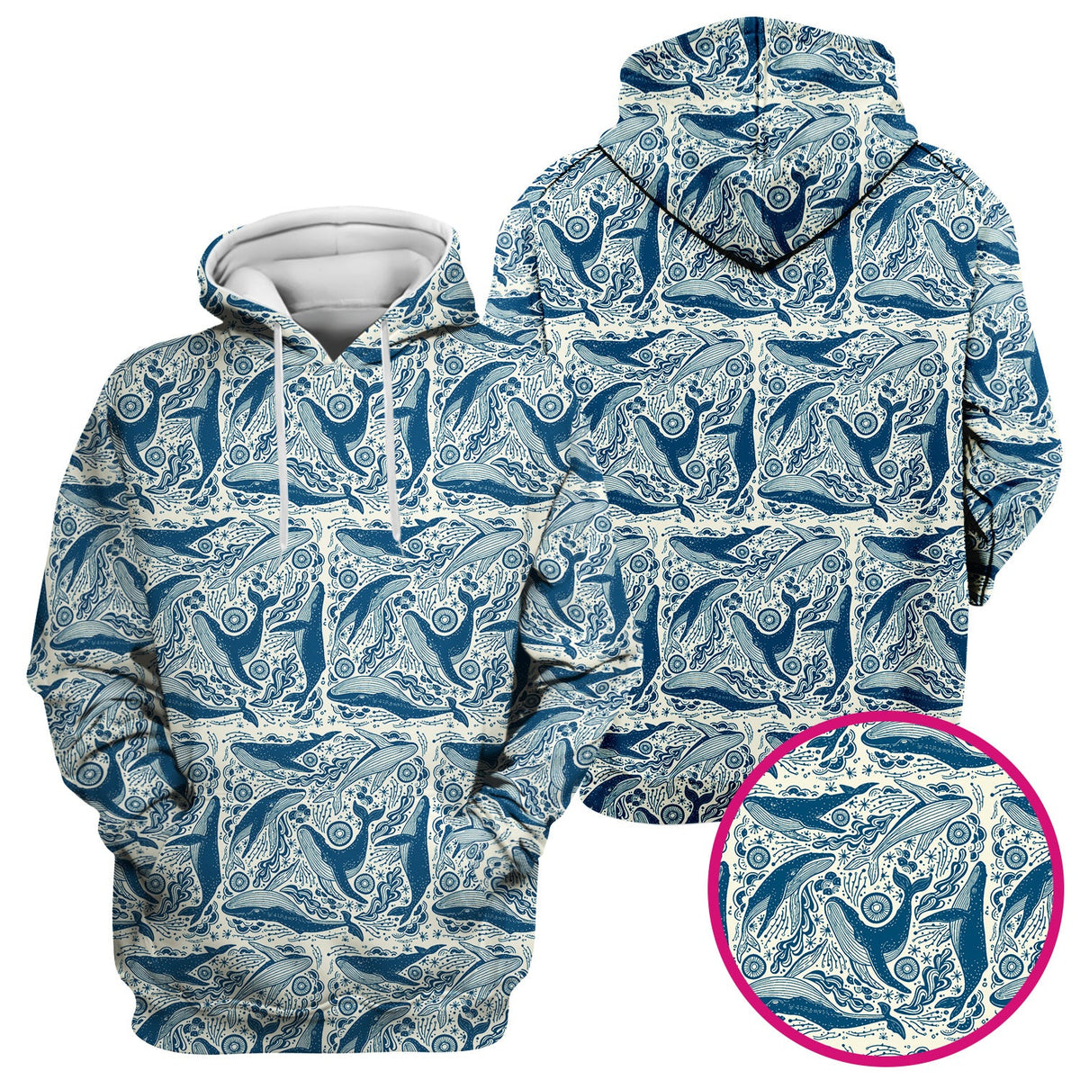 Blue Whale Ocean Nurse Scrub Top