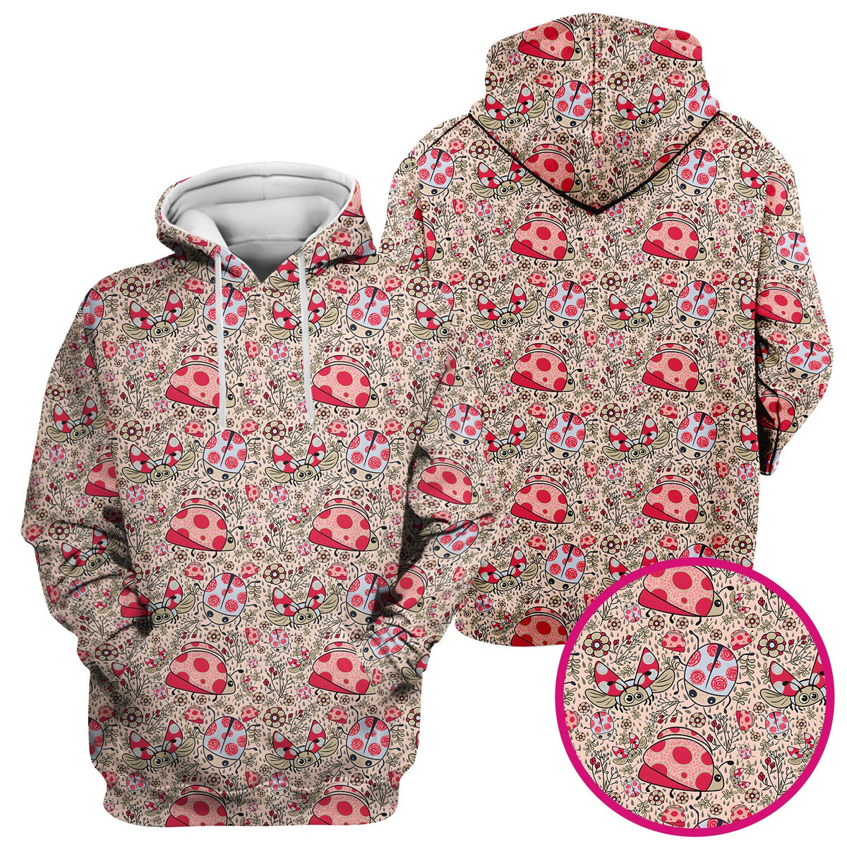 Ladybug Rain Garden Nurse Scrub Top