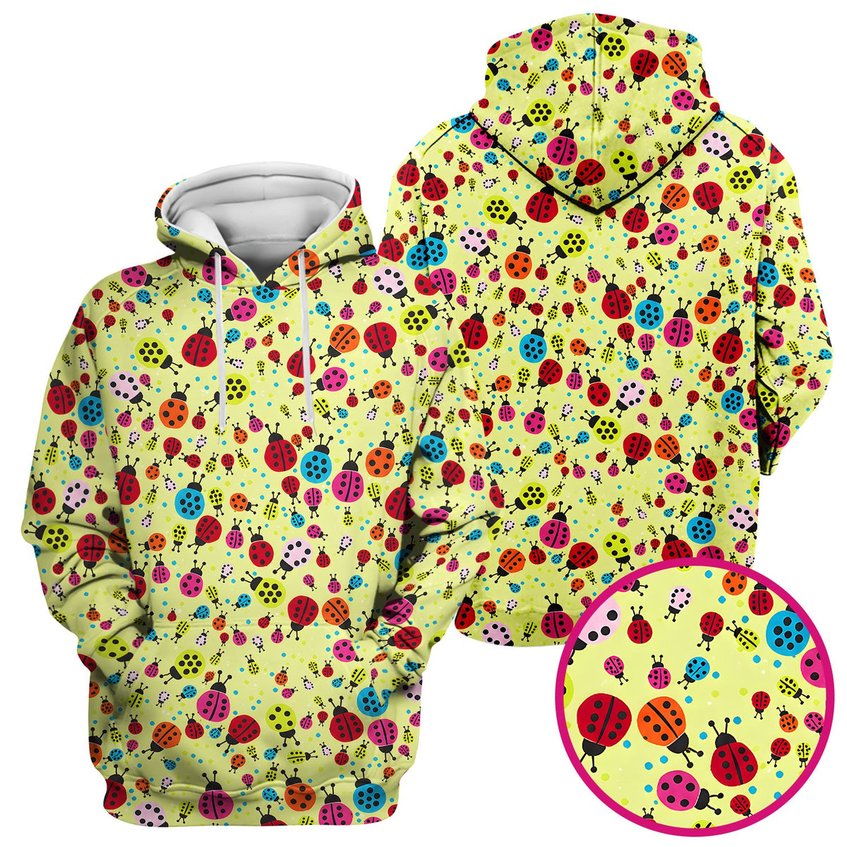 Colorful Ladybug Garden Nurse Scrub Top