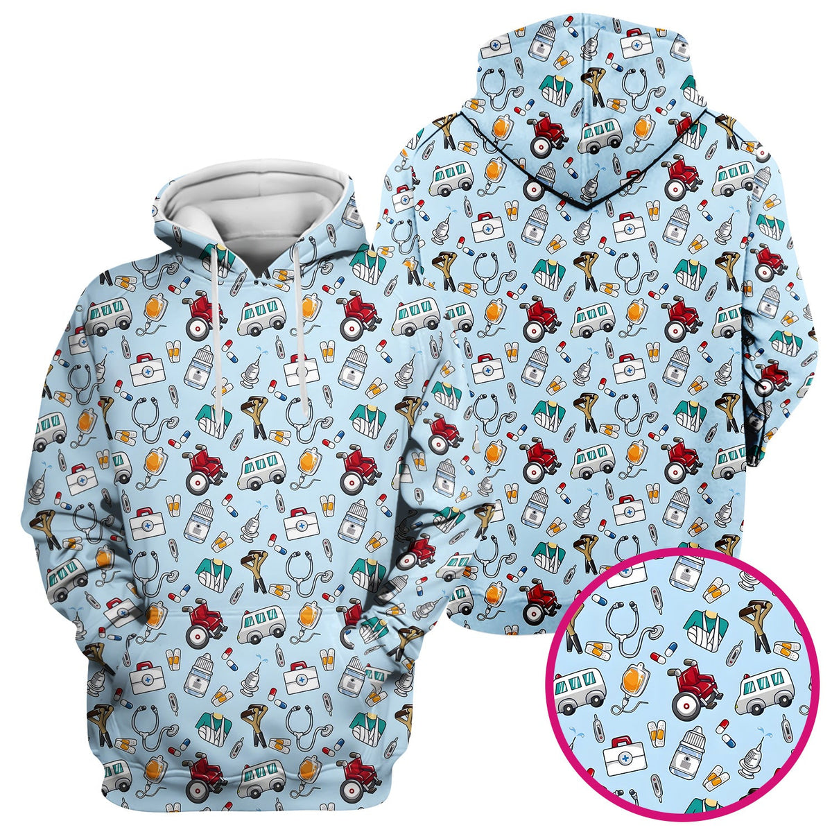 Medical Tools Emergency Transport Nurse Scrub Top
