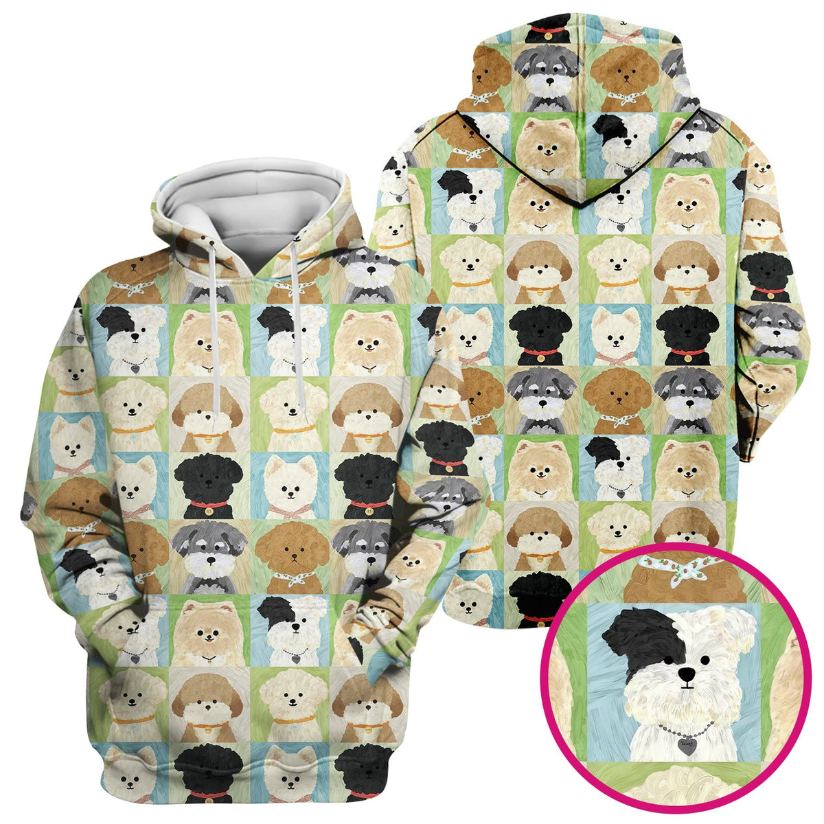 Adorable Different Dog Breeds Nurse Scrub Top