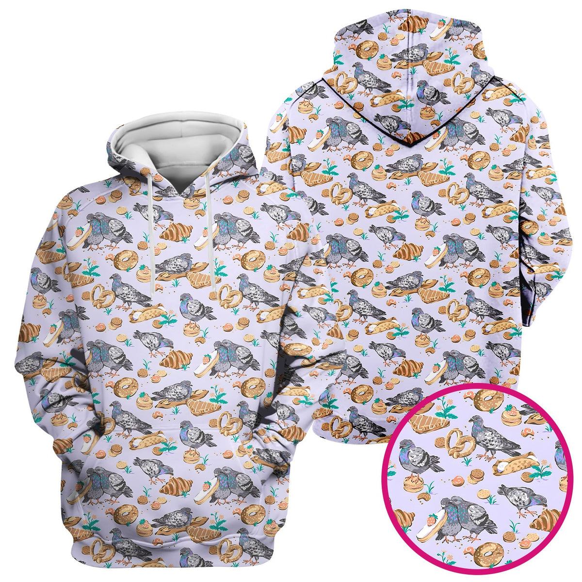 Pigeon Bread Snack Nurse Scrub Top