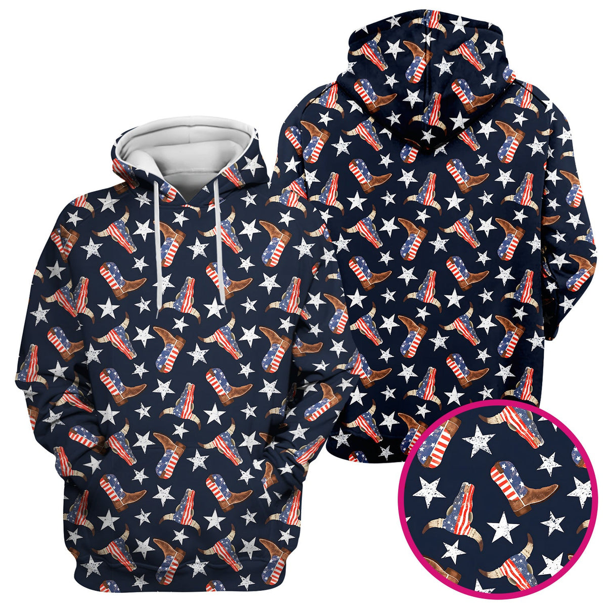 Western Boots Stars Nurse Scrub Top