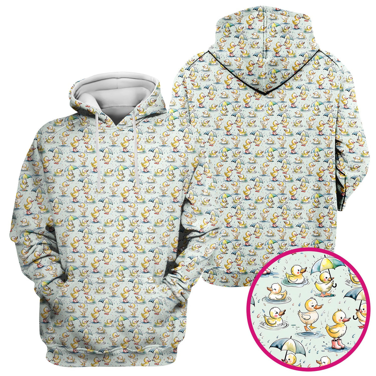 Duck Rain Umbrella Nurse Scrub Top