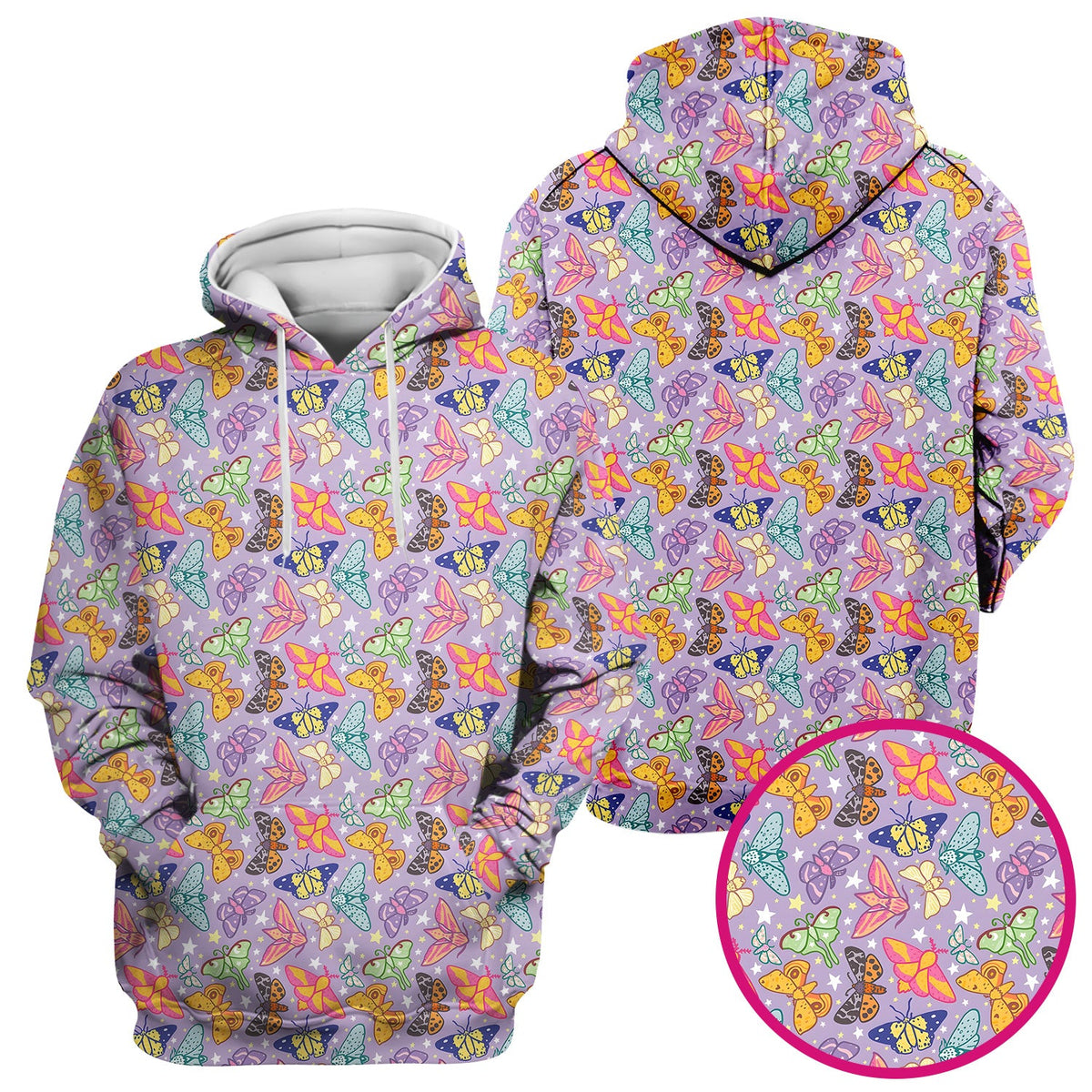 Colorful Butterfly Moth Nurse Scrub Top