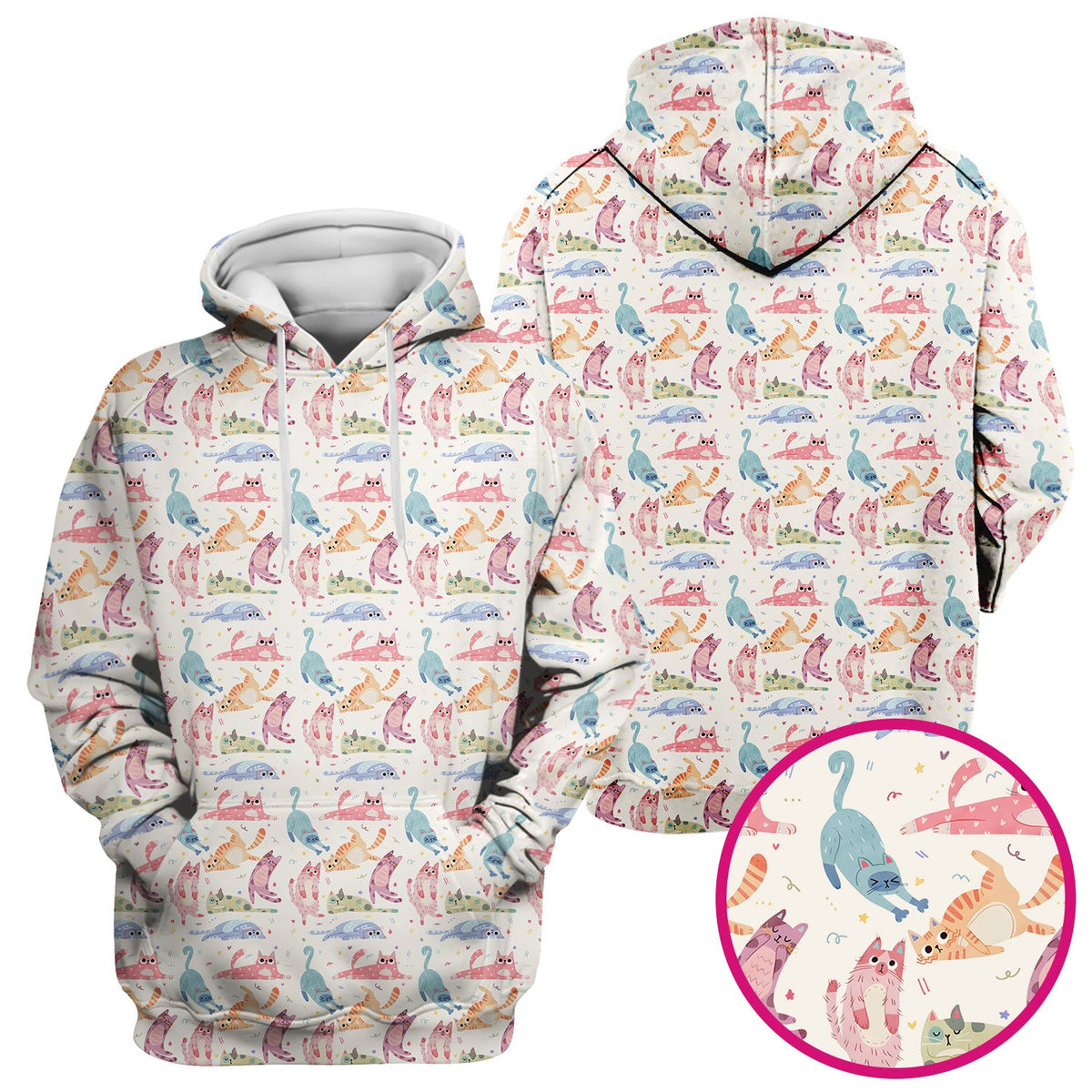 Pastel Cat Nurse Scrub Top
