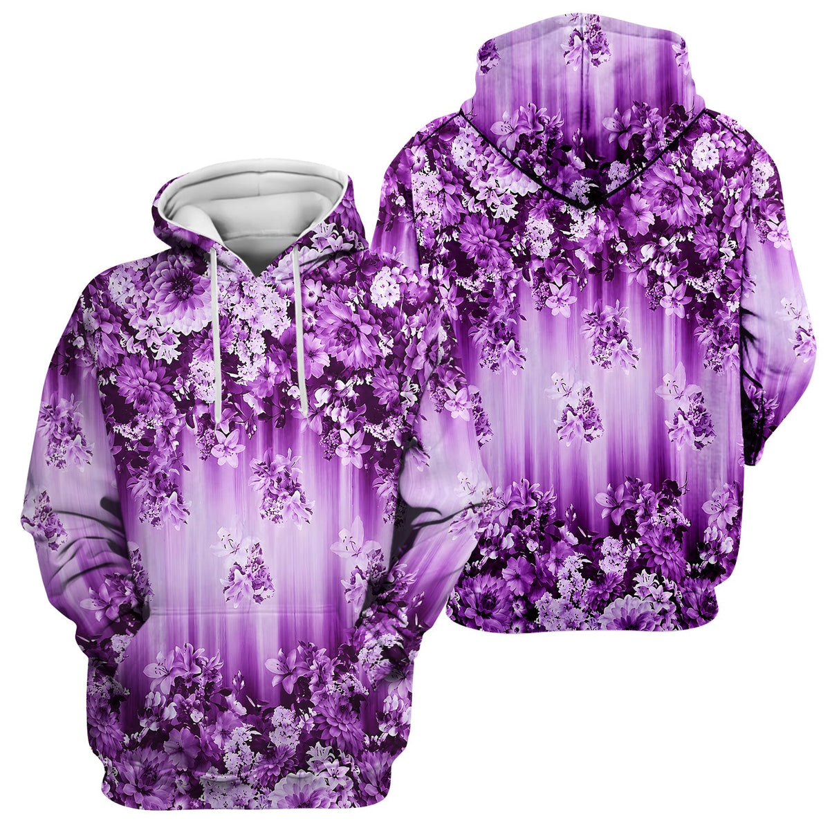 Purple Blossom Garden Nurse Scrub Top
