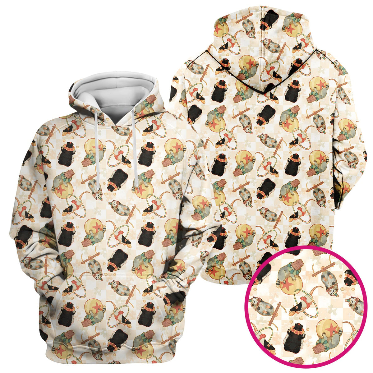 Circus Mouse Acrobat Nurse Scrub Top