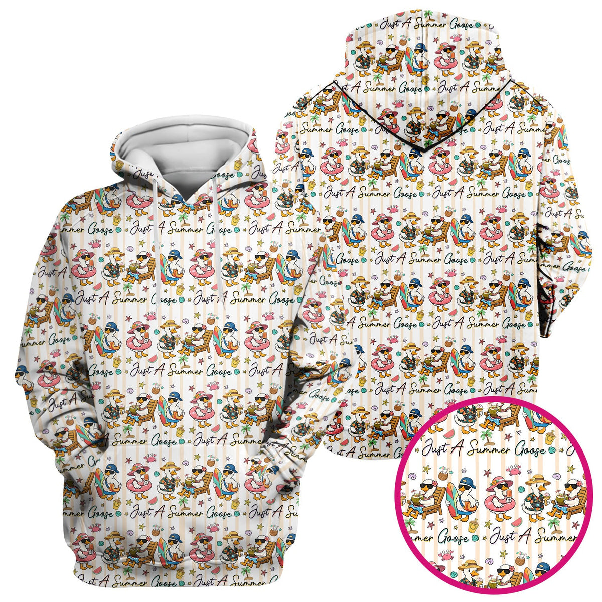 Summer Beach Goose Vacation Nurse Scrub Top