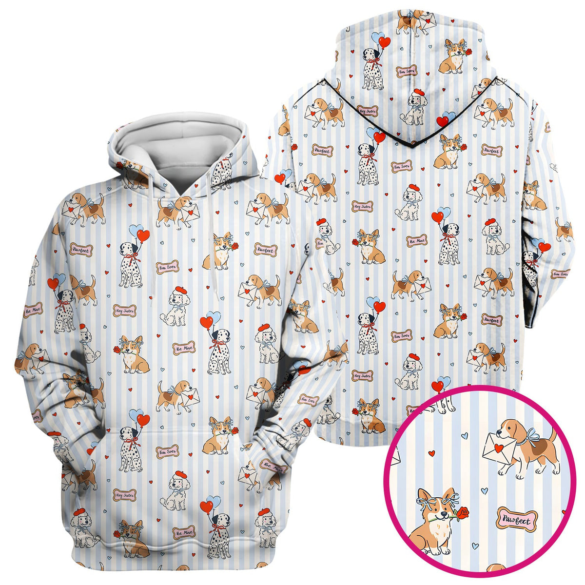 Valentine Puppy Heart Nurse Scrub Top