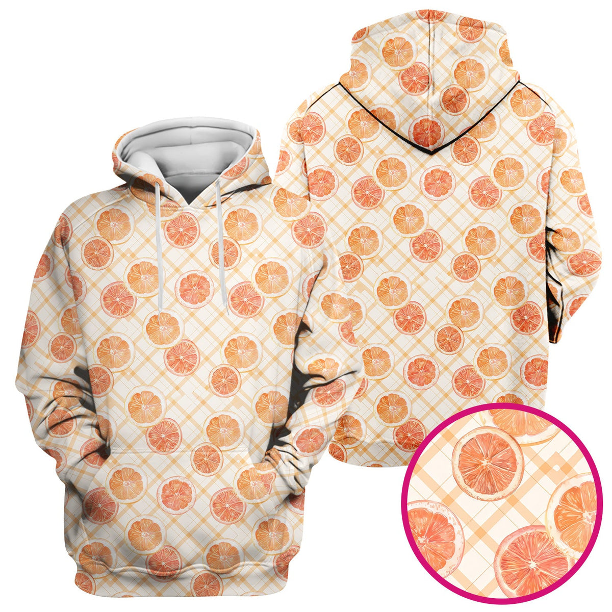 Fresh Grapefruit Slice Nurse Scrub Top
