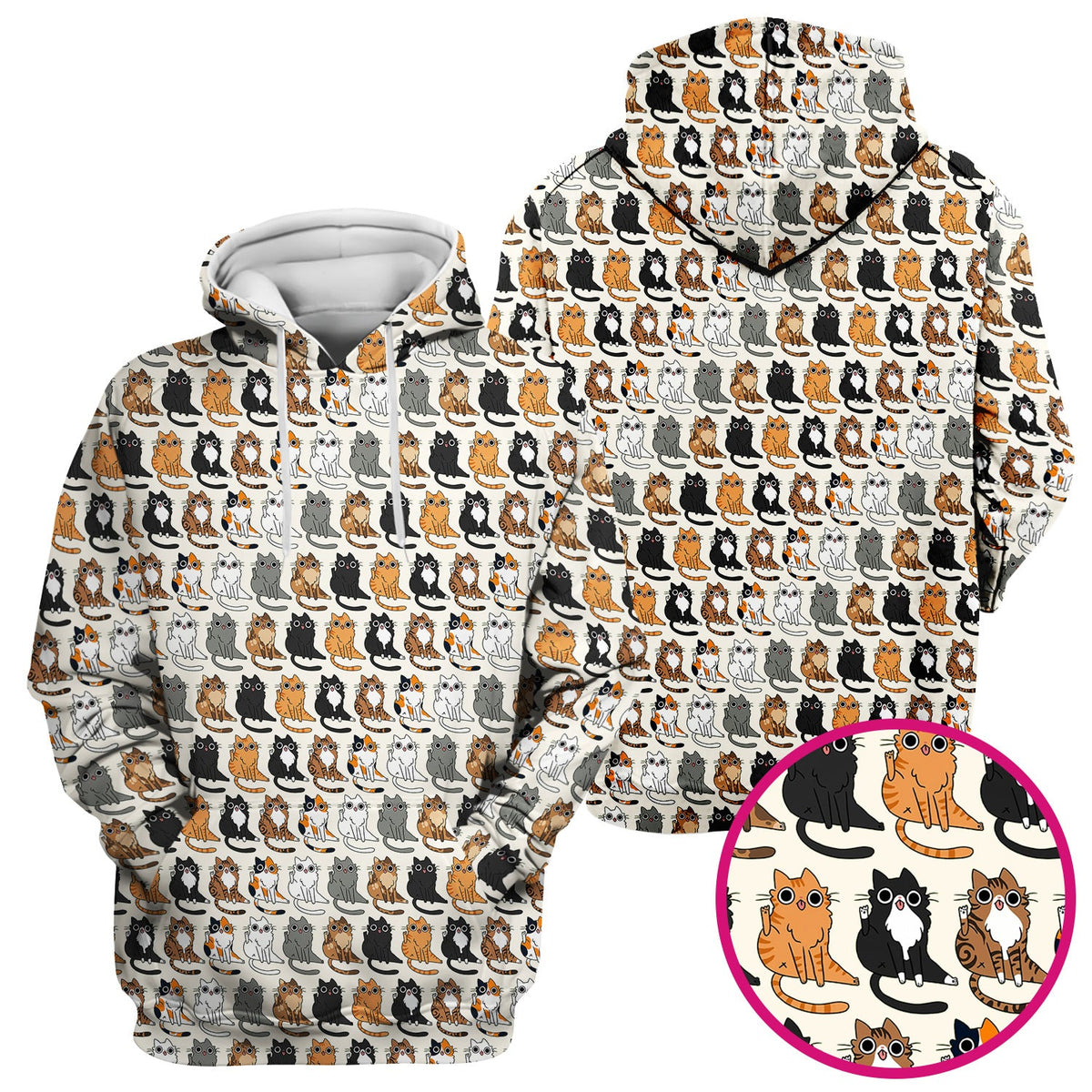 Cat Pattern Nurse Scrub Top