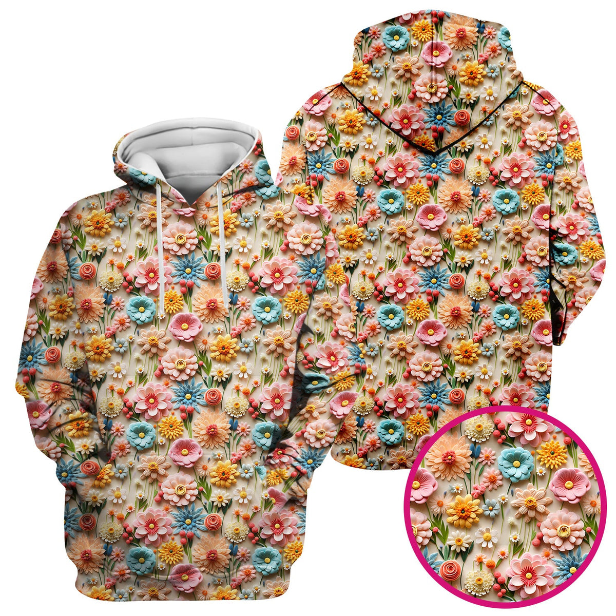 Colorful Blooming Wildflower Nurse Scrub Top