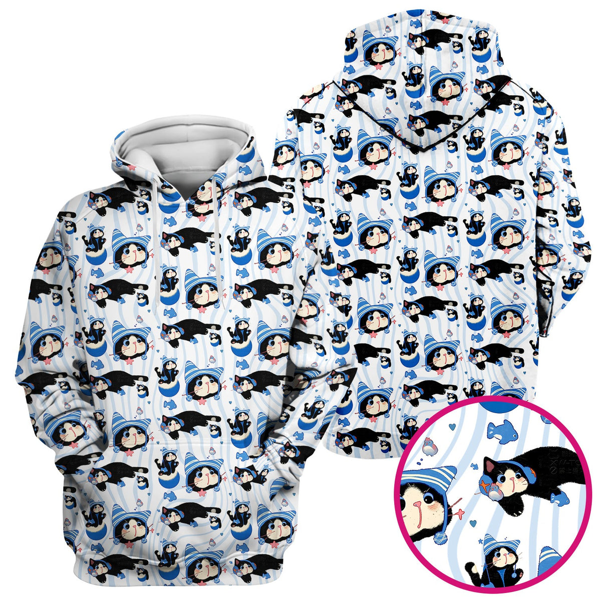 Kitten Fish Nurse Scrub Top