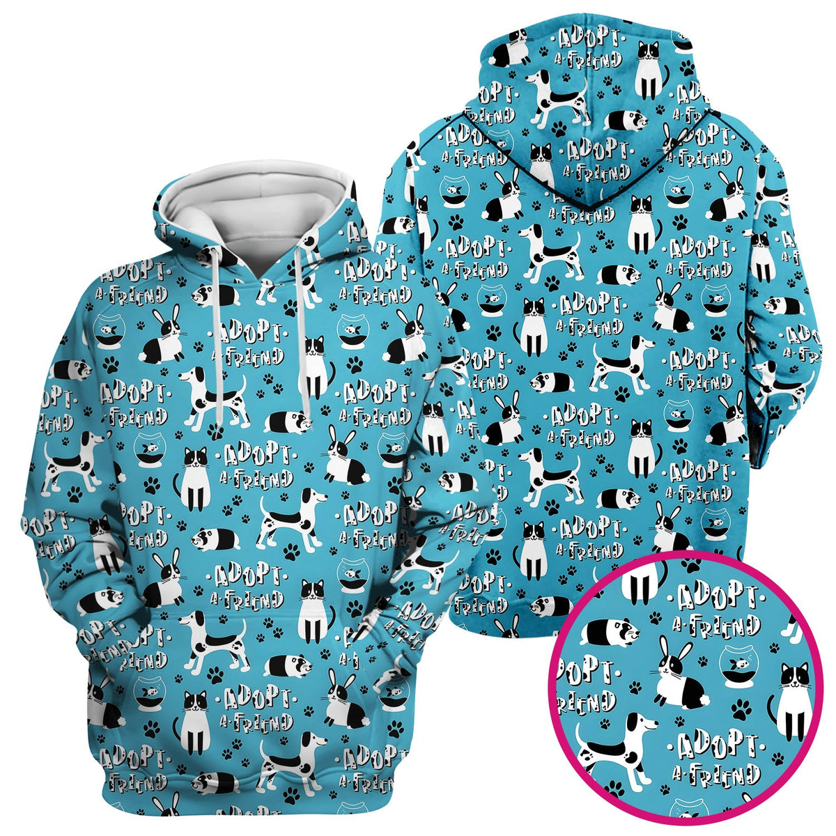 Cute Adopt A Friend Pet Nurse Scrub Top