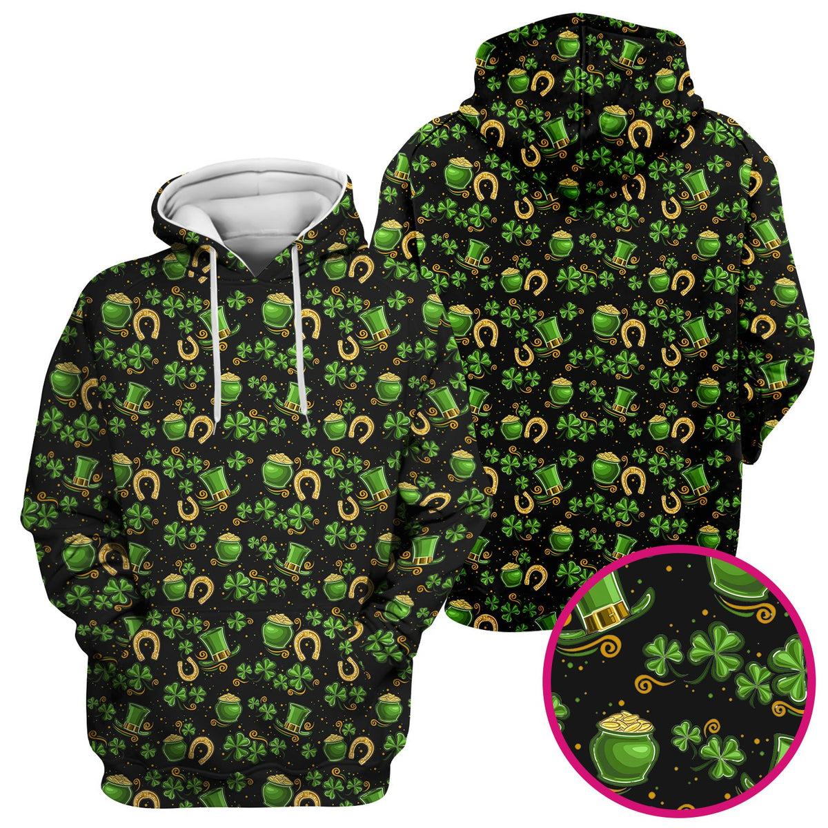 St Patrick Shamrock Nurse Scrub Top