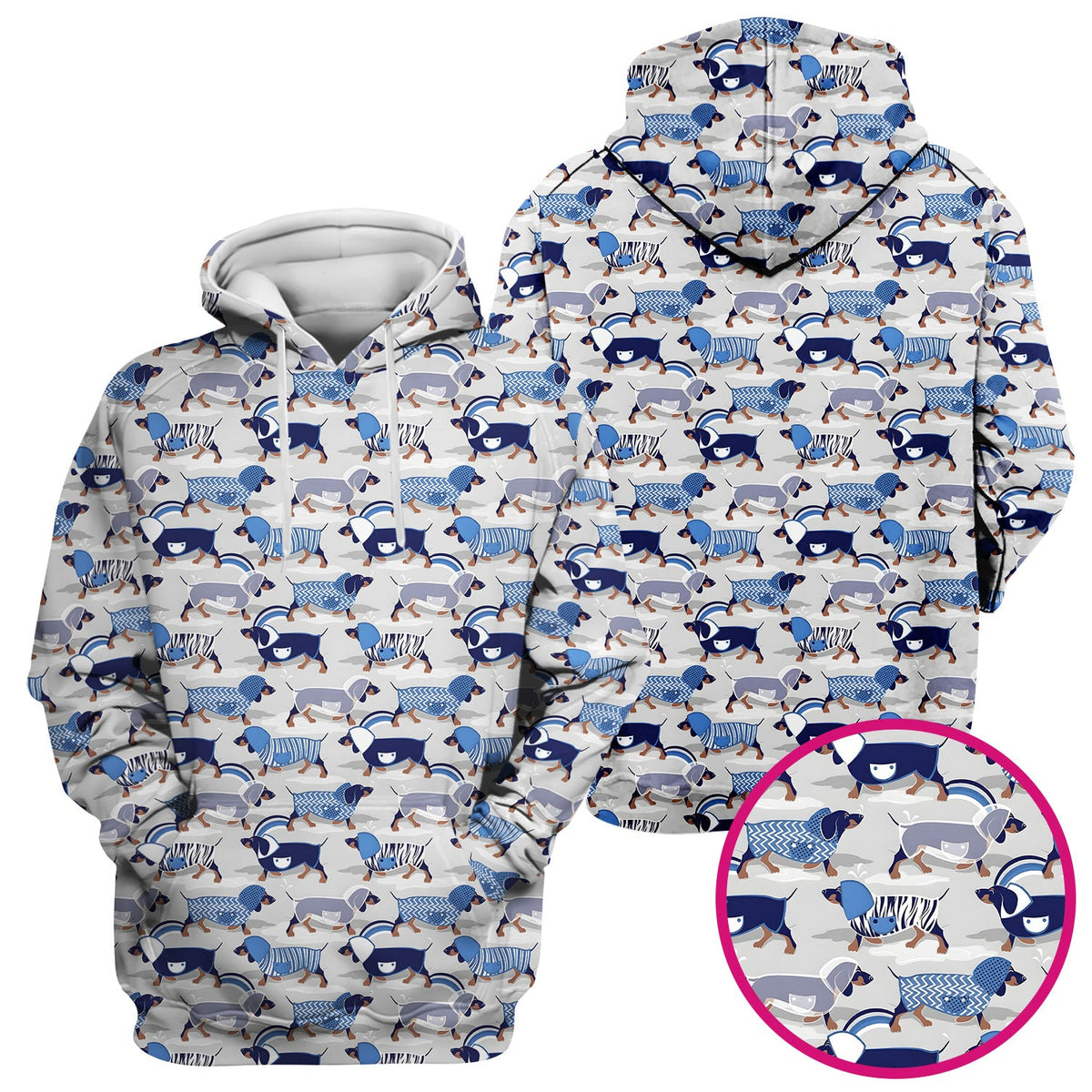 Dachshund Raincoat Parade Nurse Scrub Top