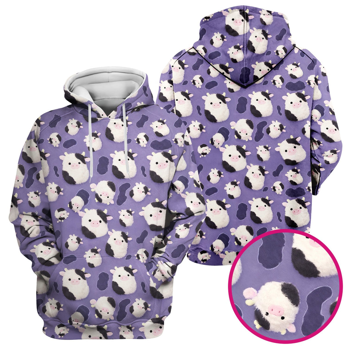 Cute Cartoon Pig Pattern Scrubs Top, Comfortable Scrubs for Nurses
