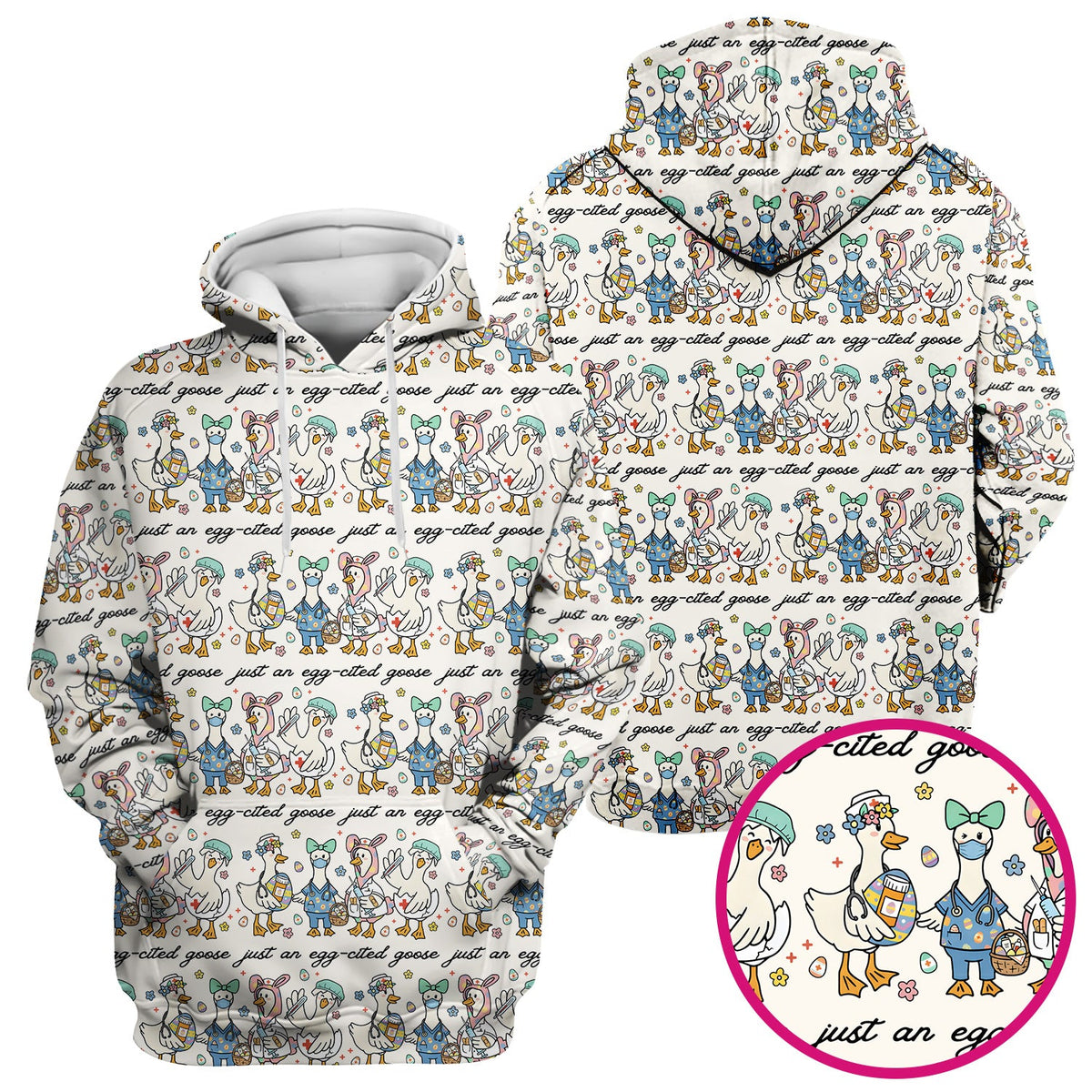 Easter Goose Nurse Scrub Top