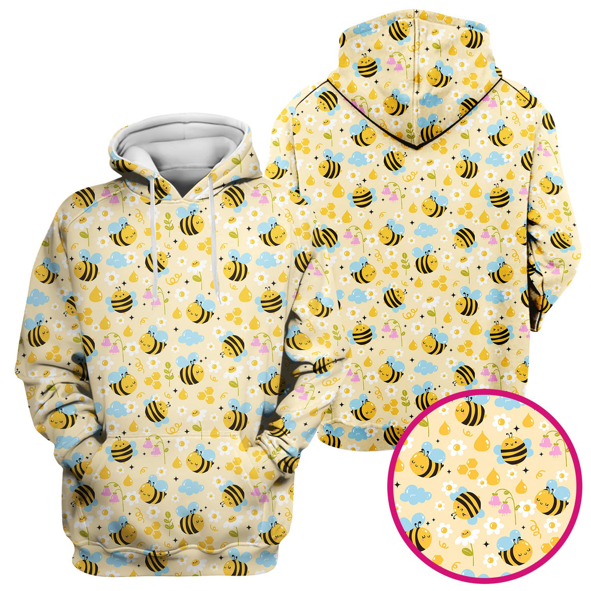Honey Bee Flower Cloud Nurse Scrub Top