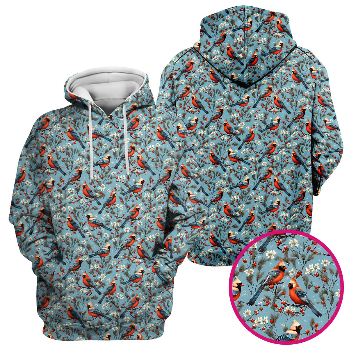 Cardinal Berry Blossom Nurse Scrub Top