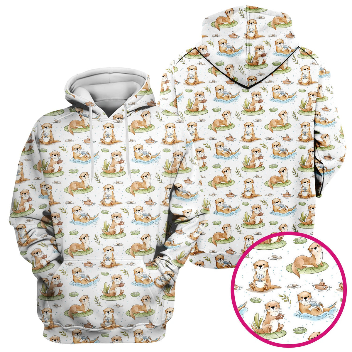 Otter Lily Pad Nurse Scrub Top
