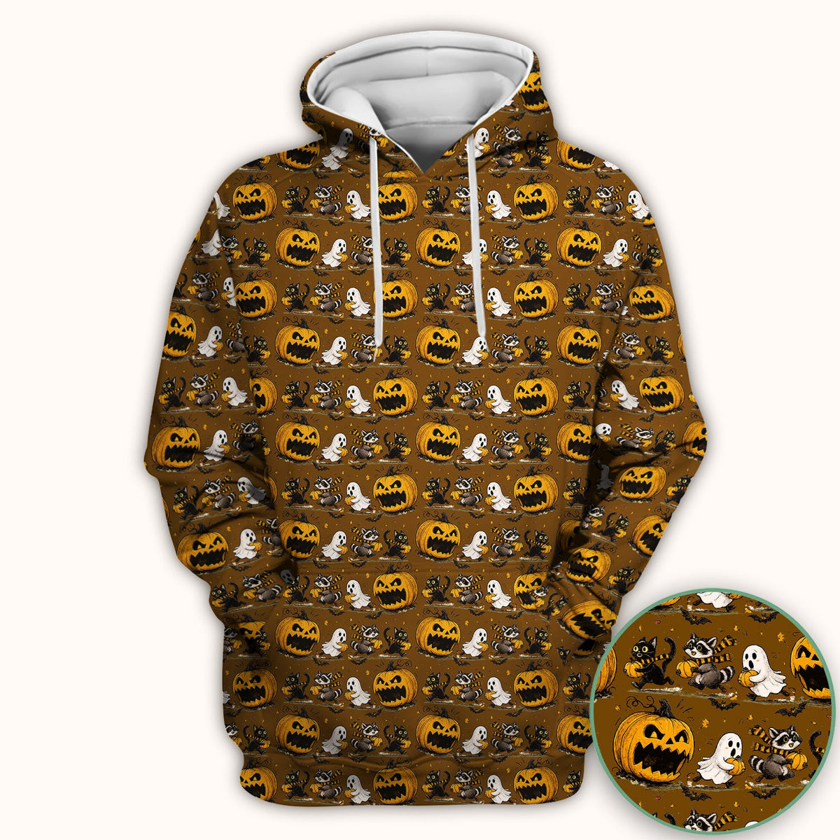 Spooky Woodland Critters Nurse Scrub Top