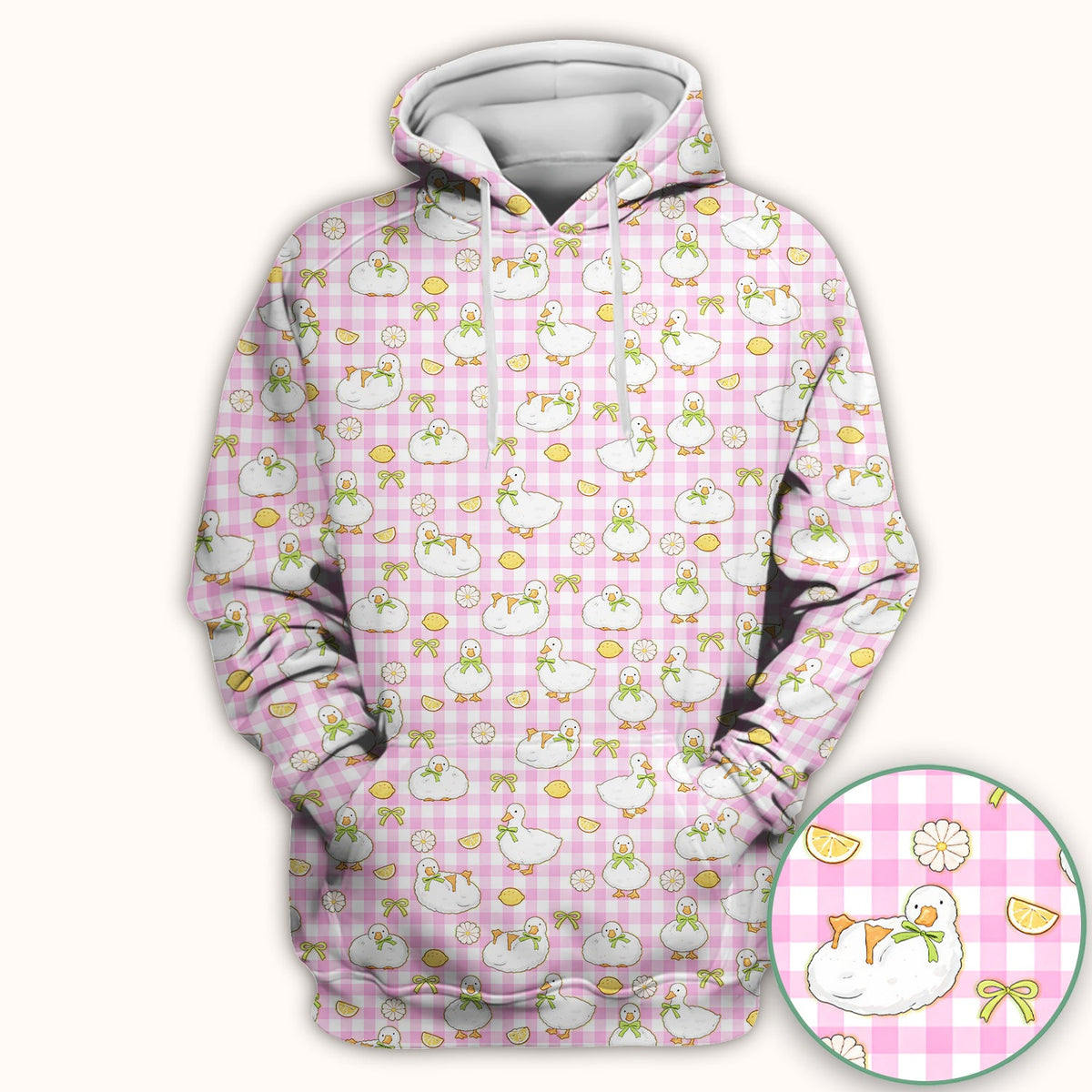 Adorable Ducks Lemon Daisy Nurse Scrub Top