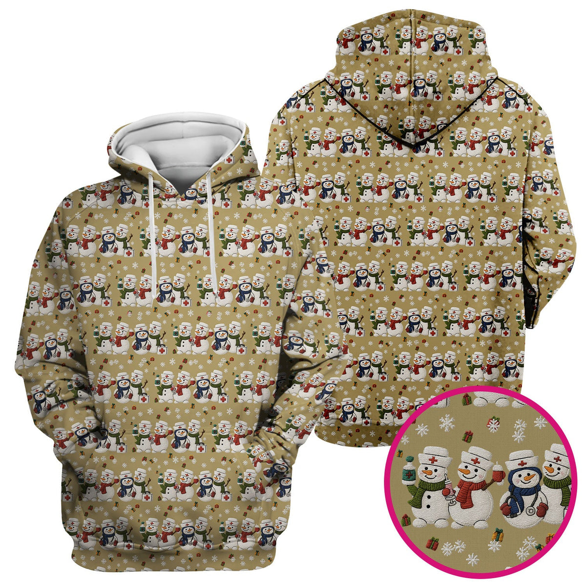 Snowman Nurse Scrub Top - Christmas Gift