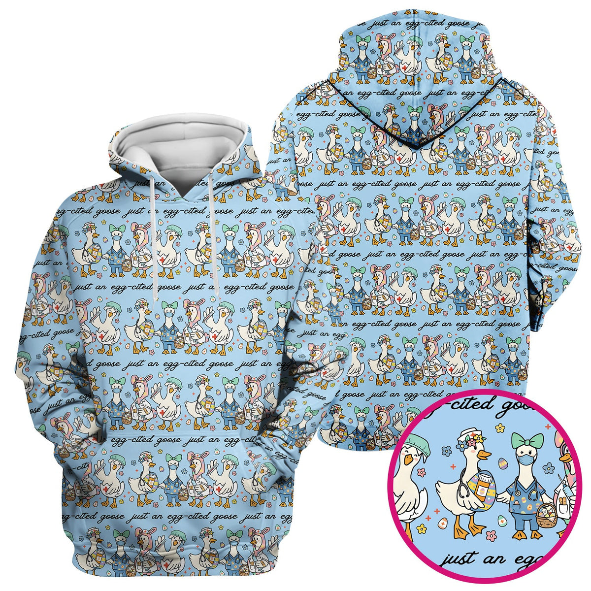 Easter Goose Nurse Scrub Top