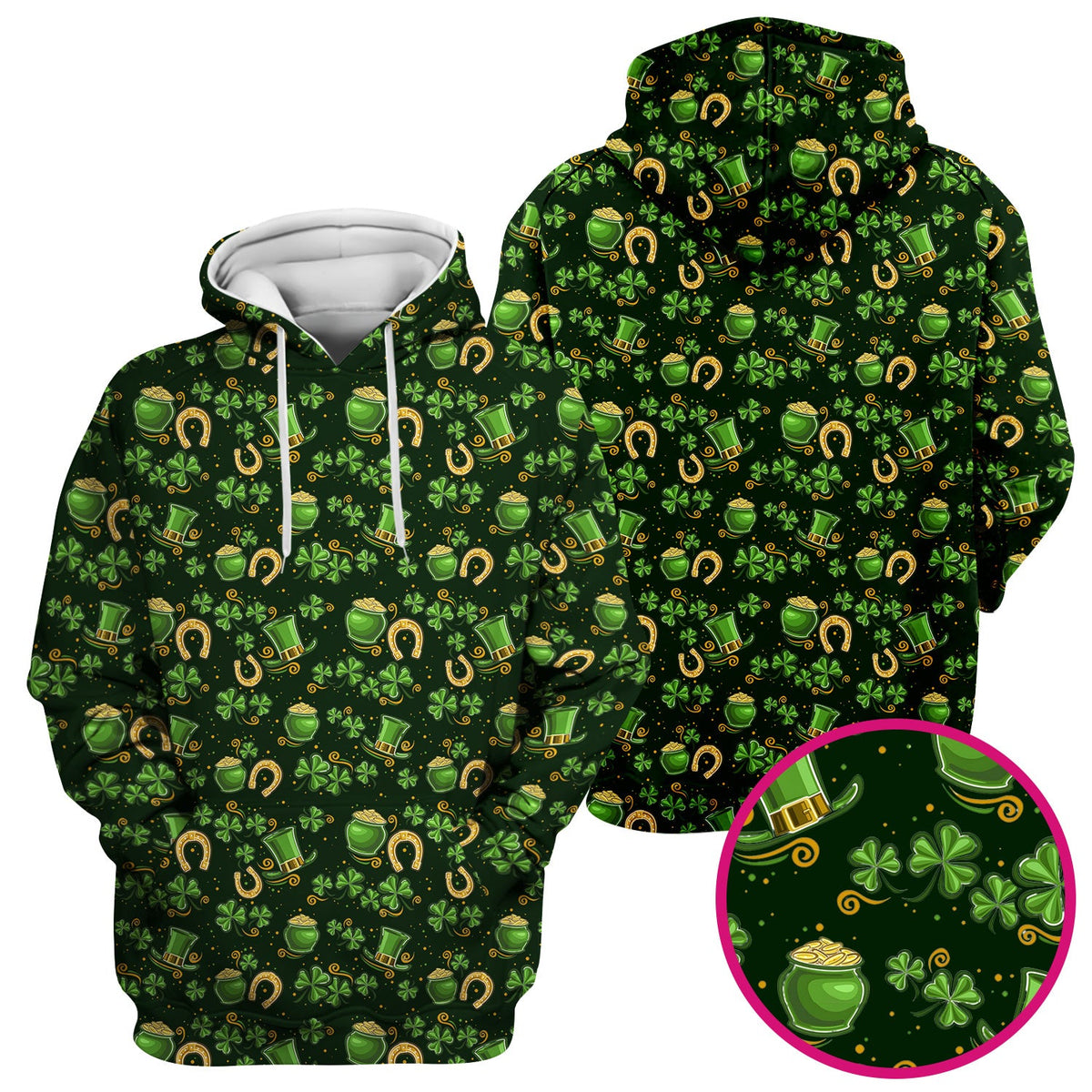 St Patrick Shamrock Nurse Scrub Top