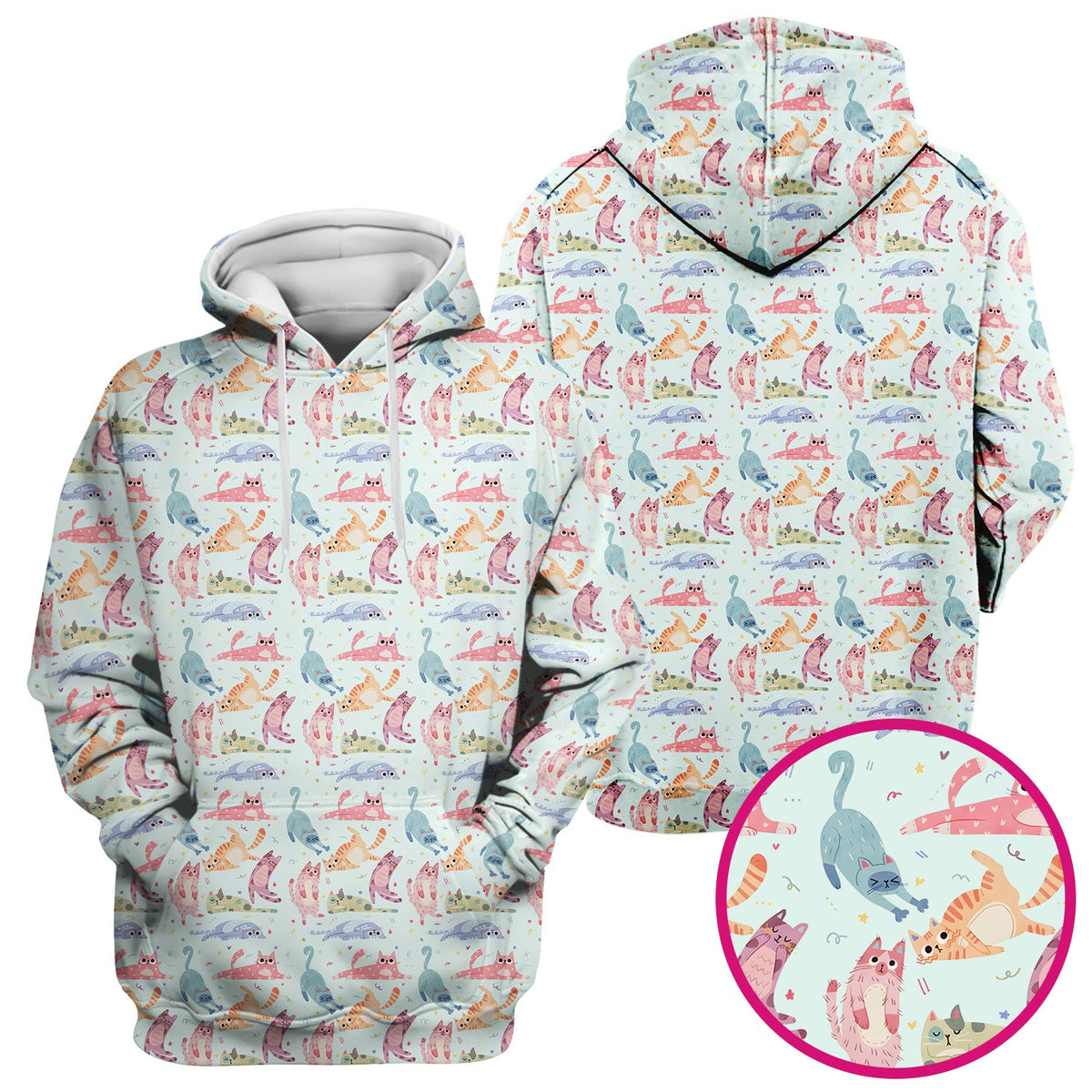 Pastel Cat Nurse Scrub Top