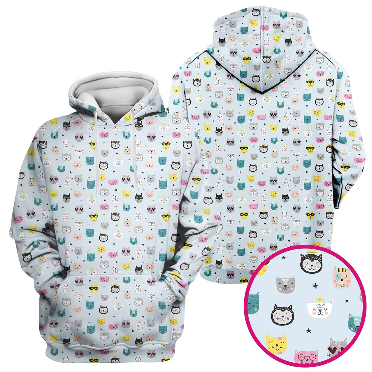 Colorful Cat Nurse Scrub Top