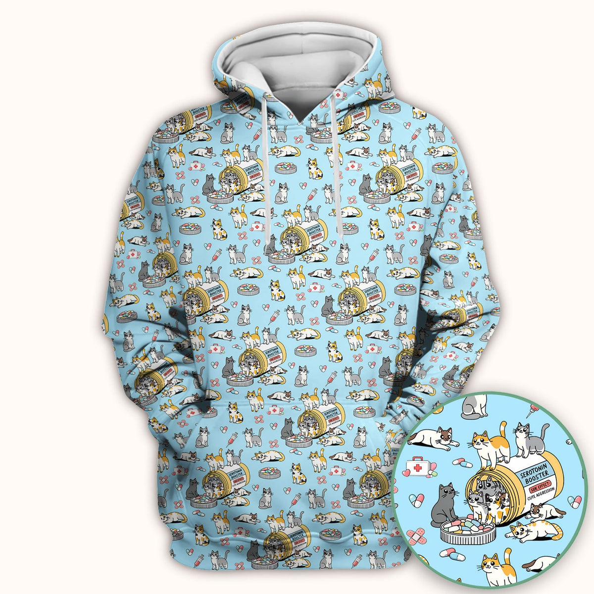 Cat Serotonin Booster Nurse Scrub Top