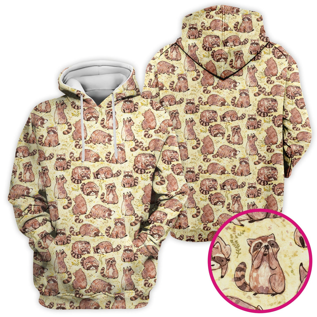 Raccoon Woodland Nurse Scrub Top