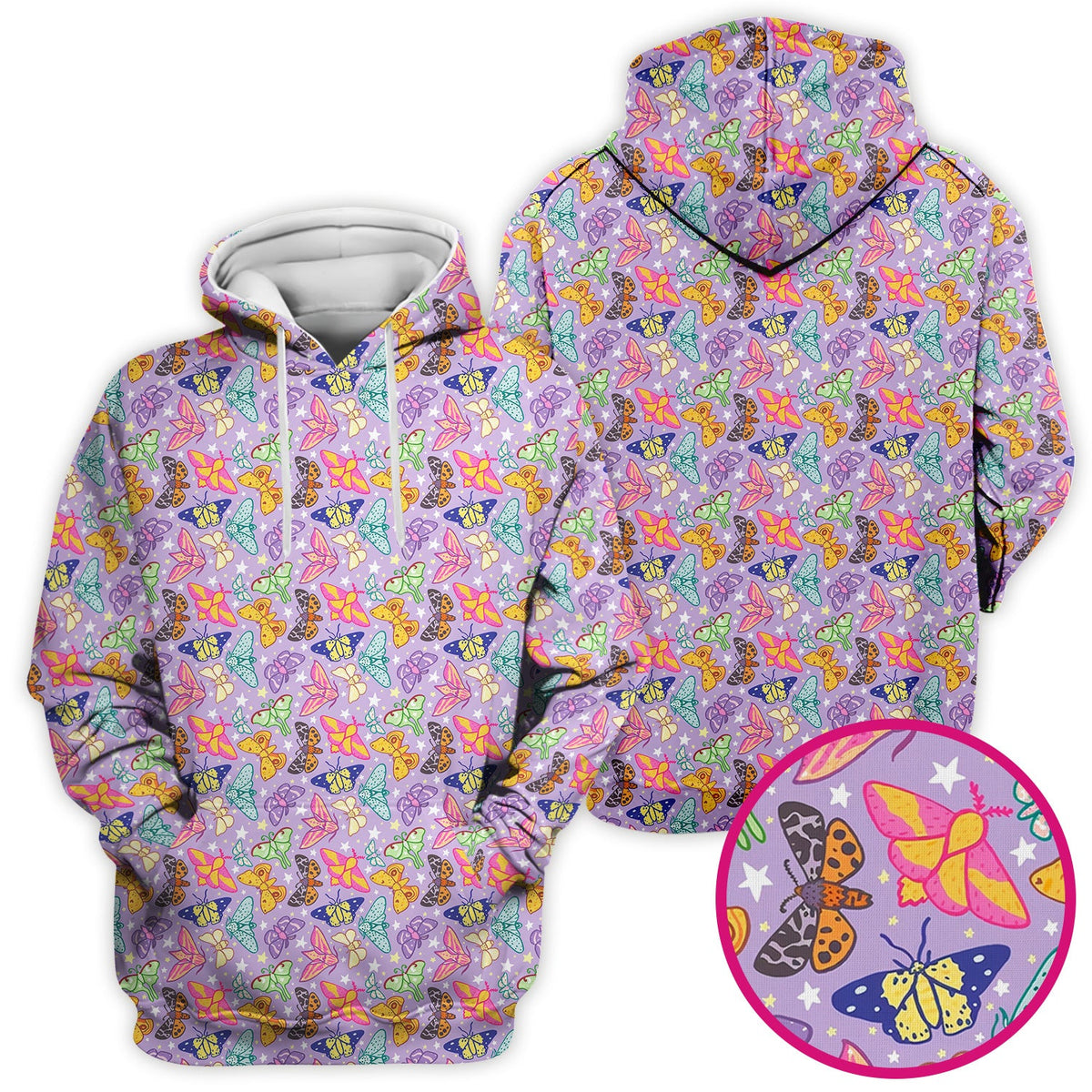 Colorful Butterfly Moth Garden Nurse Scrub Top