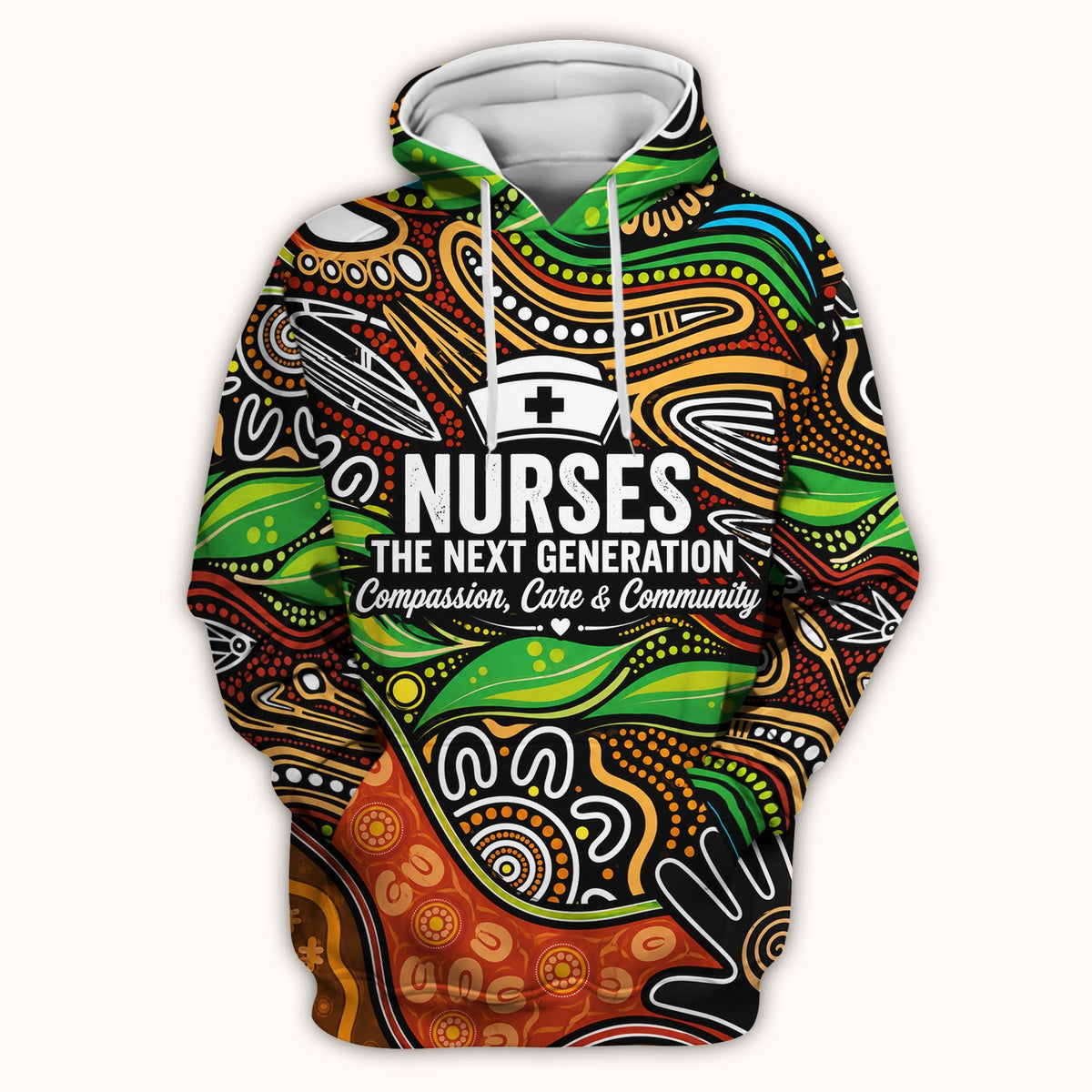 Dot Art Nurse Quote Scrub Top