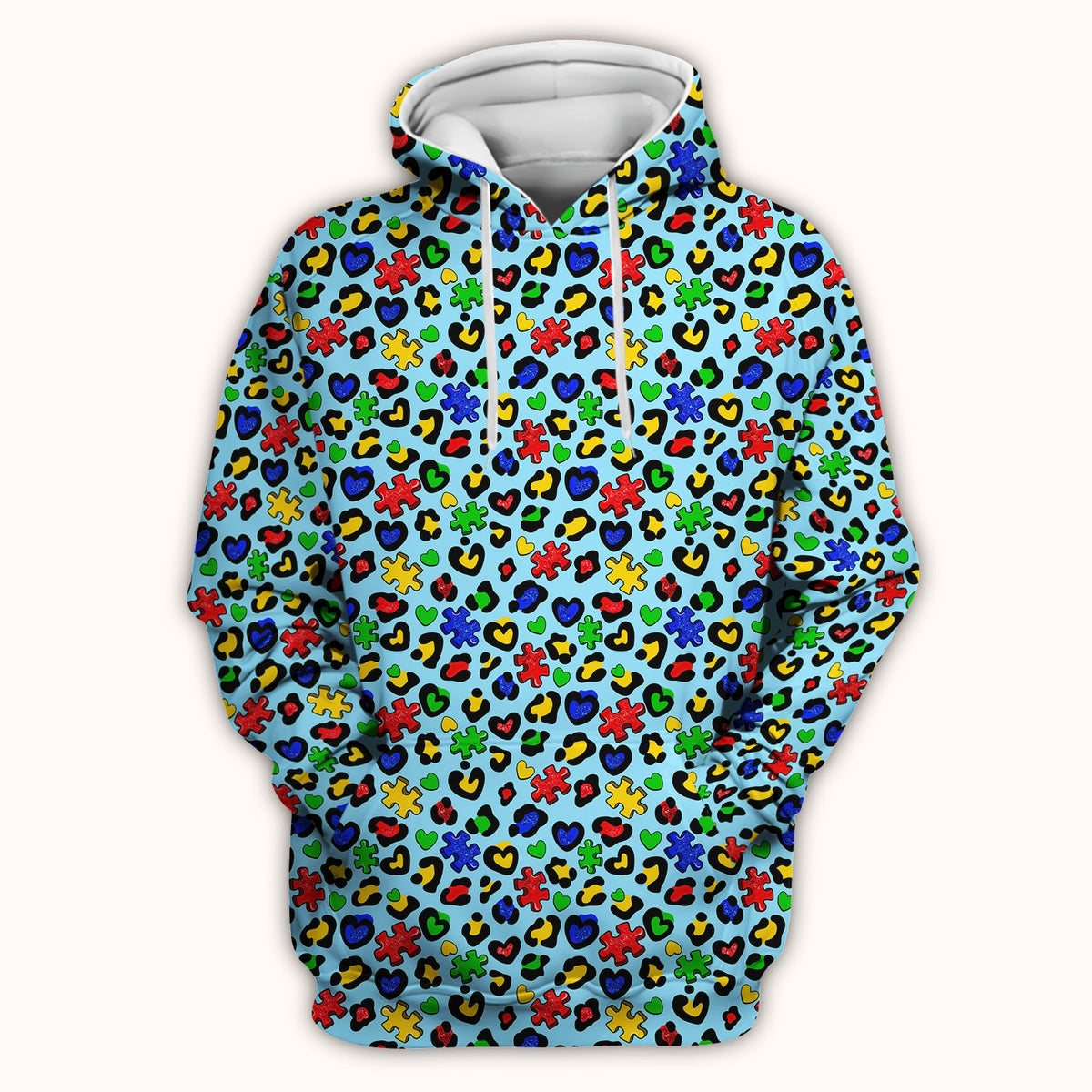 Puzzle Heart Awareness Nurse Scrub Top